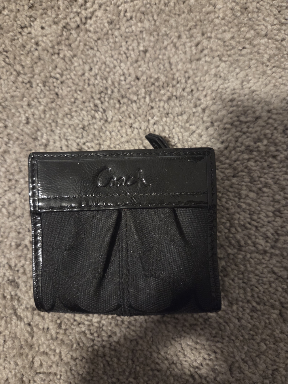 Coach Black Compact Card Wallet